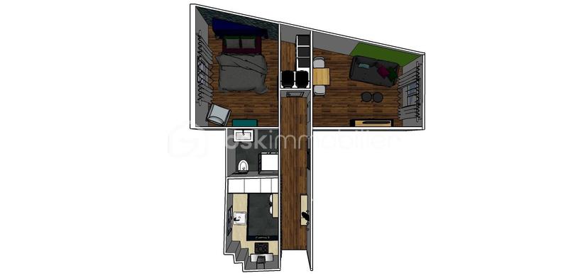 Appartement - 43 m² - 2 pièces