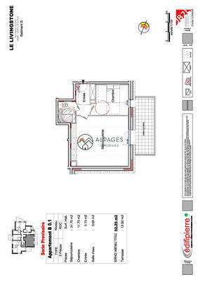 Appartement - 52 m² - 2 pièces