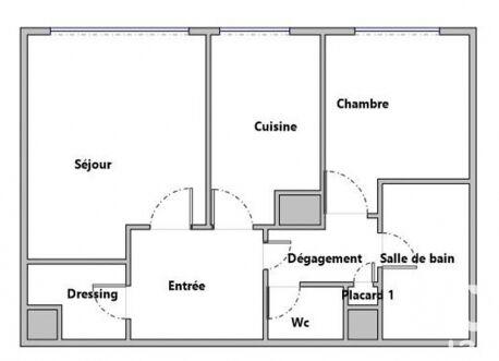 Appartement - 52 m² - 2 pièces
