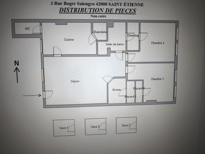 Appartement - 90 m² - 3 pièces