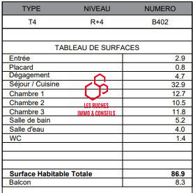 Appartement - 87 m² - 3 pièces