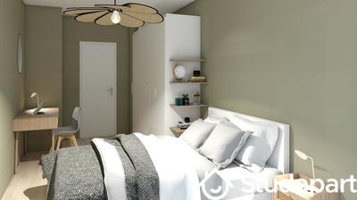 Chambre - 9 m² - 1 pièce