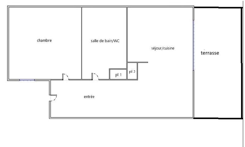 Appartement - 41 m² - 1 pièce