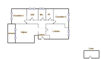 Appartement - 60 m² - 3 pièces