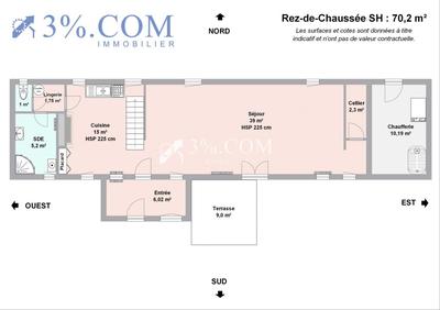 Longère - 127 m² - 5 pièces