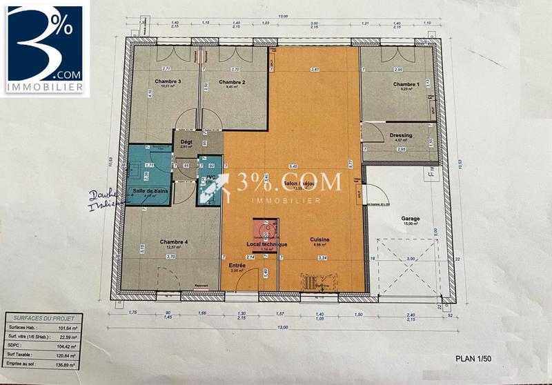 Maison - 101 m² - 5 pièces