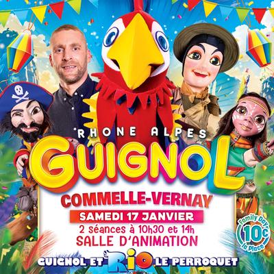 Guignol Rhône Alpes et Rio le majestueux perroquet
