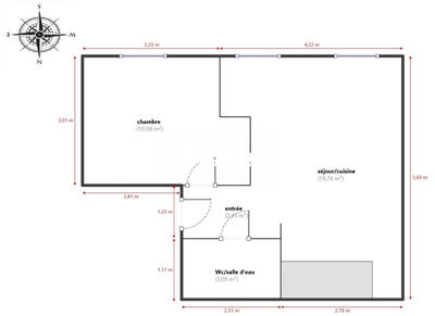 Appartement - 36 m² - 2 pièces