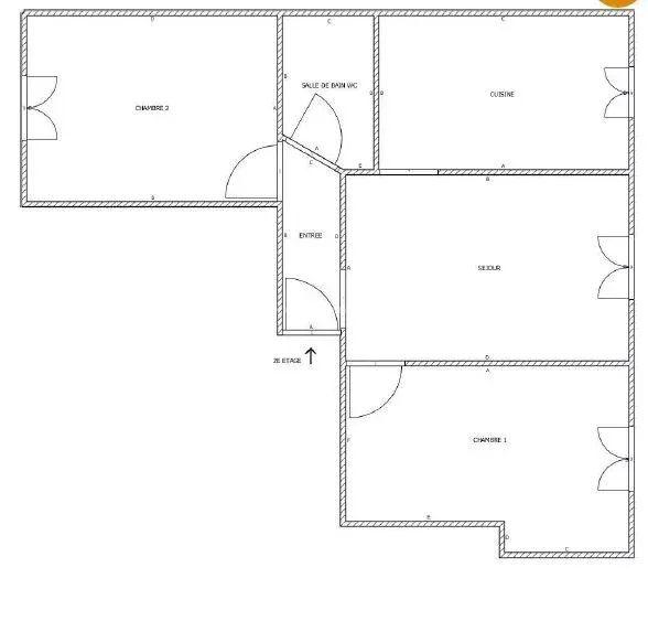 Appartement - 47 m² - 2 pièces
