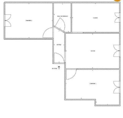 Appartement - 47 m² - 2 pièces