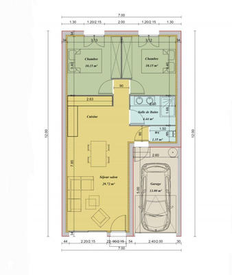 Villa - 56 m² - 3 pièces