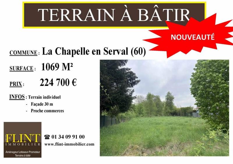 Terrain constructible - 1 069 m²