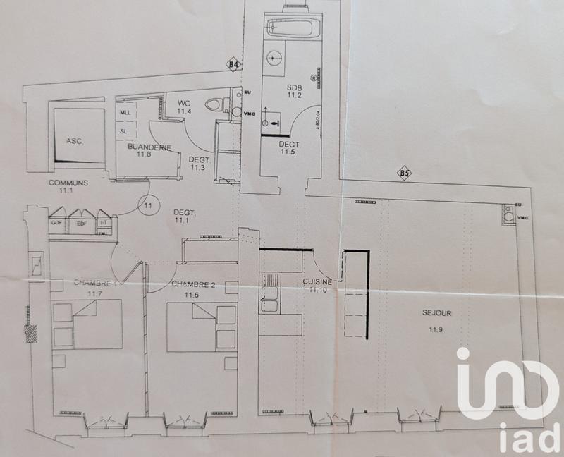 Appartement - 89 m² - 3 pièces