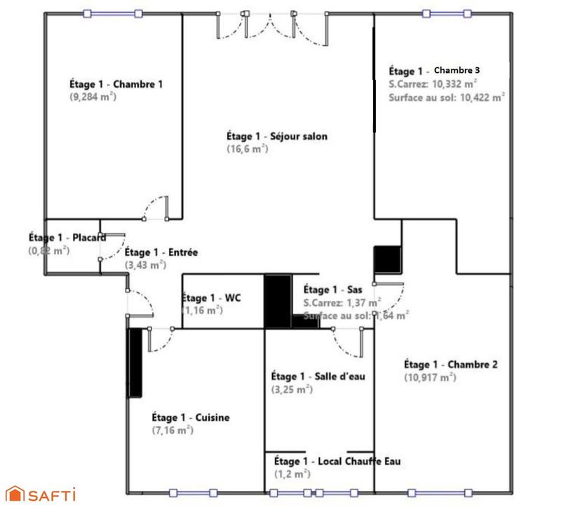 Appartement - 64 m² - 4 pièces