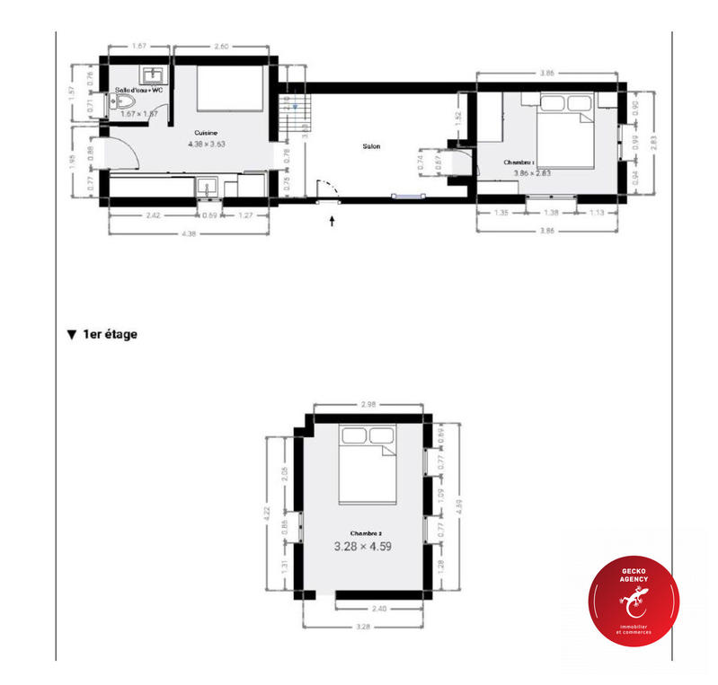 Maison - 70 m² - 4 pièces