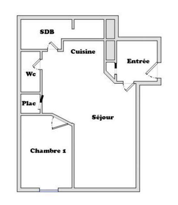 Appartement - 40 m² - 2 pièces