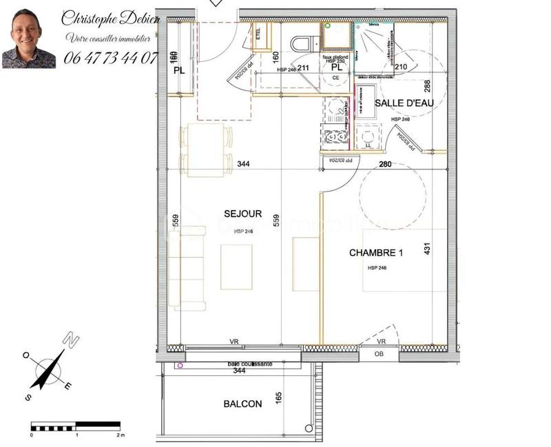 Appartement - 44 m² - 2 pièces