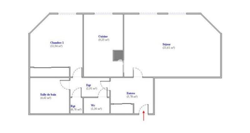 Appartement - 58 m² - 2 pièces