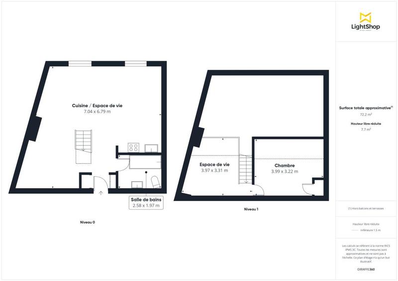 Appartement - 64 m² - 3 pièces