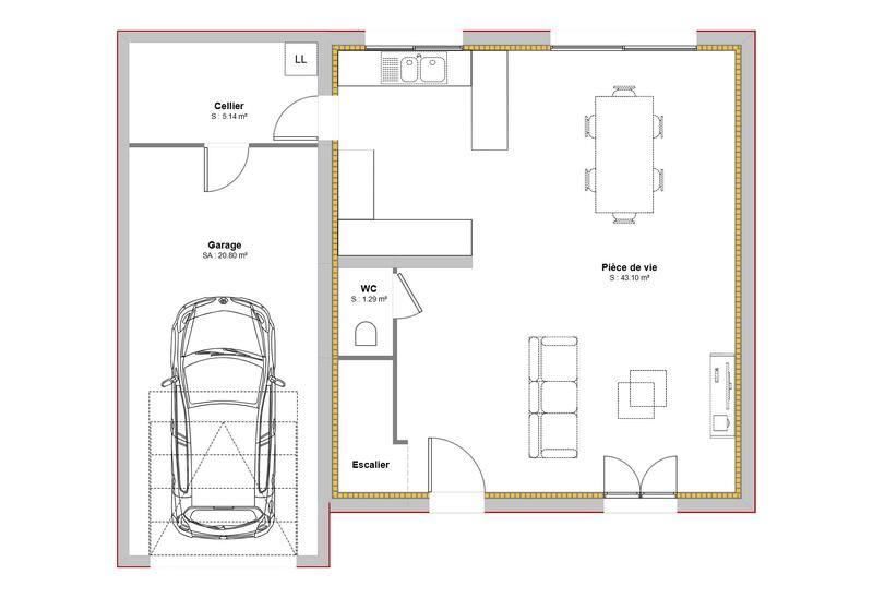 Maison - 92 m² - 4 pièces
