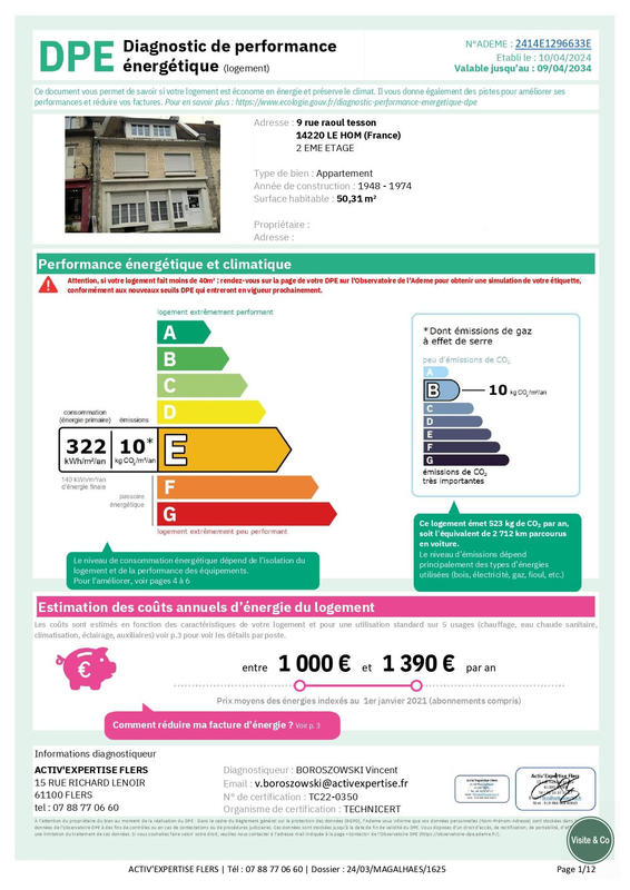 Appartement - 52 m² - 4 pièces