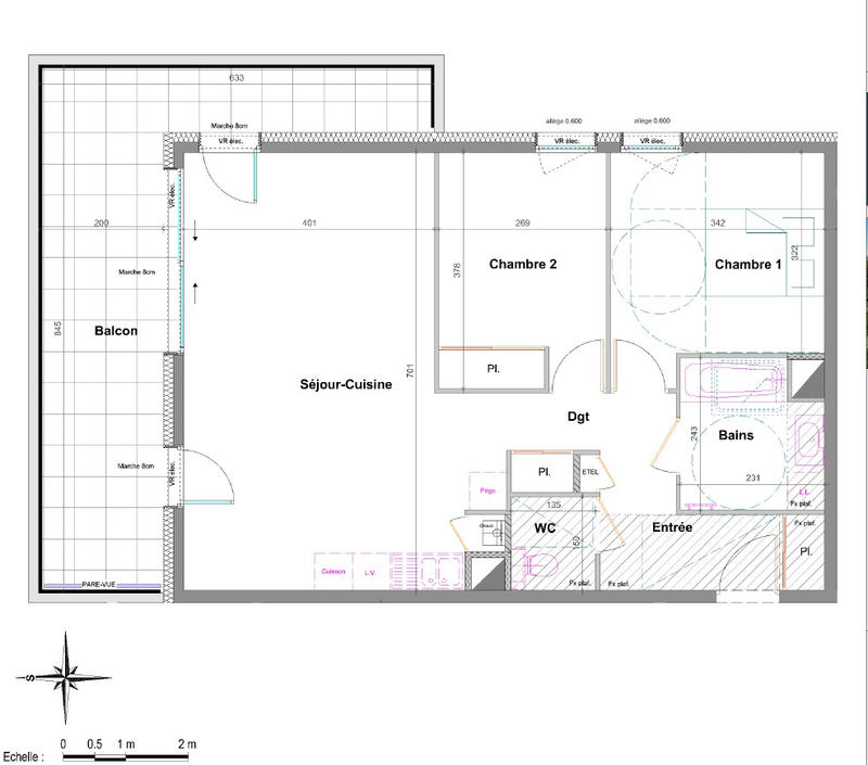 Appartement - 69 m² - 3 pièces
