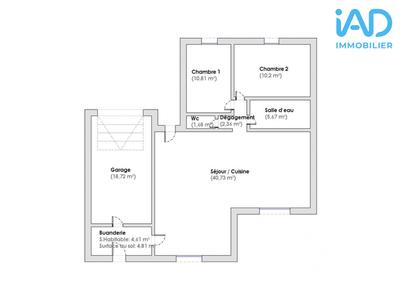 Maison - 76 m² - 3 pièces