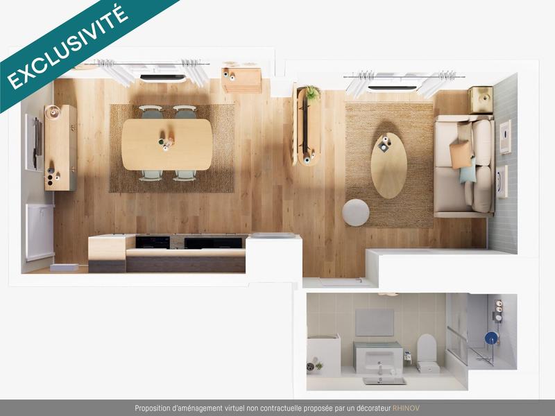 Appartement - 30 m² - 1 pièce