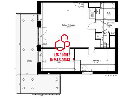 Appartement - 66 m² - 3 pièces