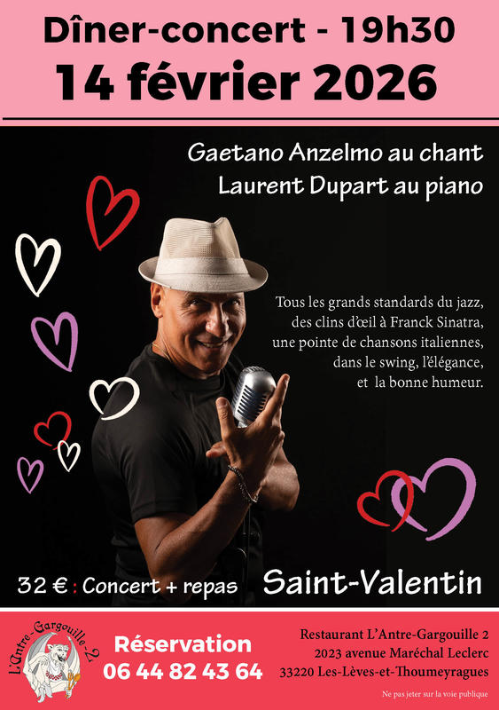 Dîner-concert Saint-Valentin