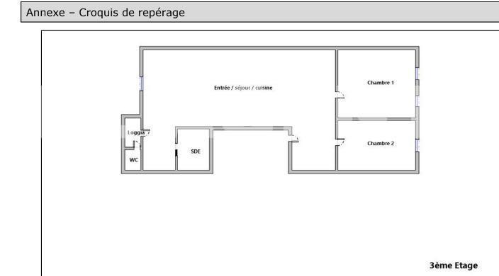 Appartement - 60 m² - 3 pièces