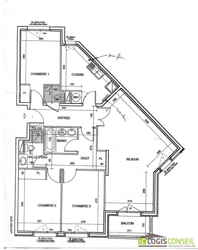 Appartement - 91 m² - 4 pièces