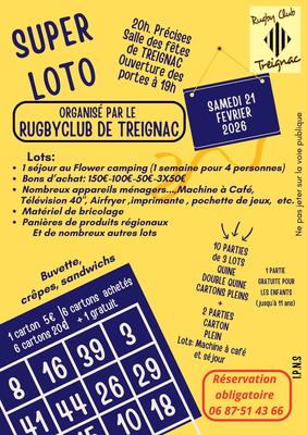 Super loto du Rugby Club de Treignac