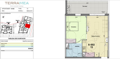 Appartement - 38 m² - 2 pièces
