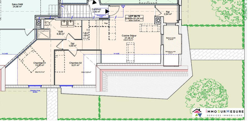 Loft - 69 m² - 2 pièces