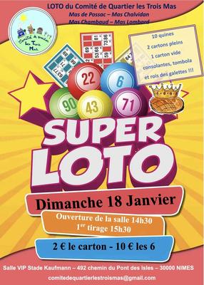 Loto du comité de quartier les trois mas