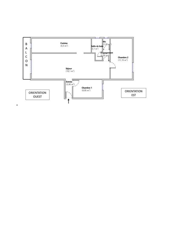Appartement - 55 m² - 3 pièces