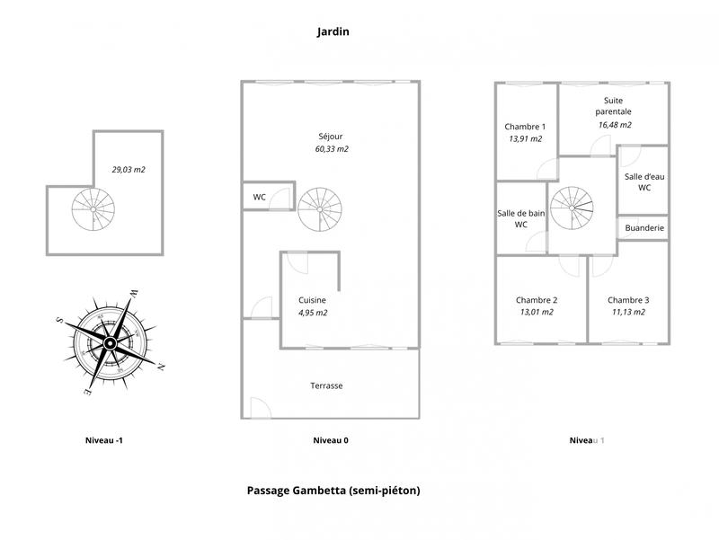 Duplex - 150 m² - 6 pièces