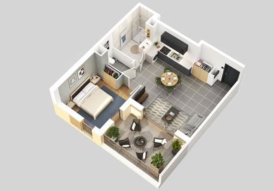 Appartement - 43 m² - 1 pièce