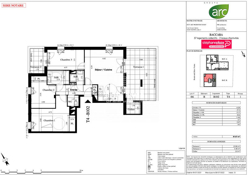 Appartement - 82 m² - 4 pièces