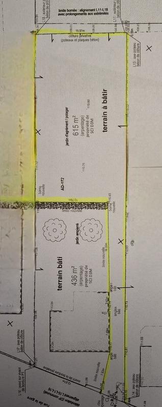 Terrain constructible - 615 m²