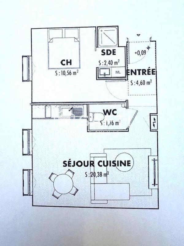 Appartement - 39 m² - 2 pièces