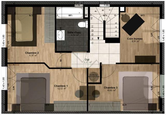 Maison - 102 m² - 6 pièces