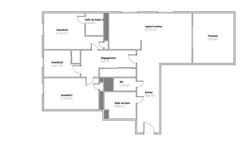 Appartement - 83 m² - 4 pièces