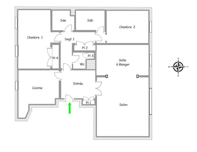 Appartement - 90 m² - 4 pièces