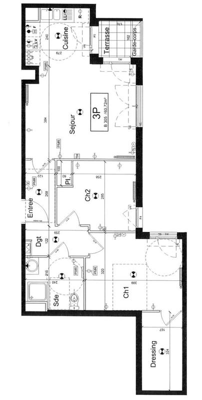 Appartement - 61 m² - 3 pièces