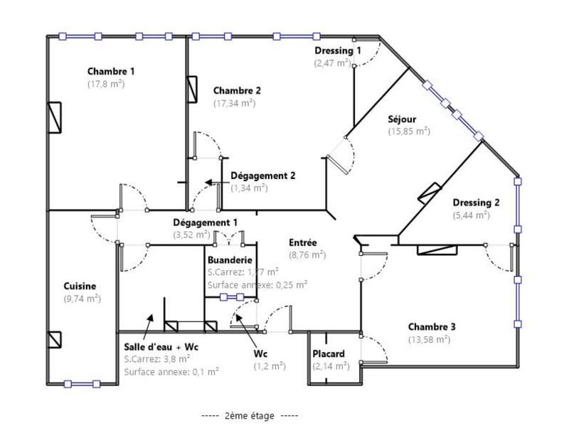 Appartement - 106 m² - 4 pièces