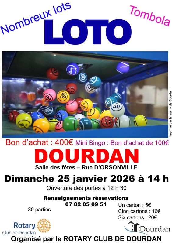 Loto (30 parties) + bingo + tombola