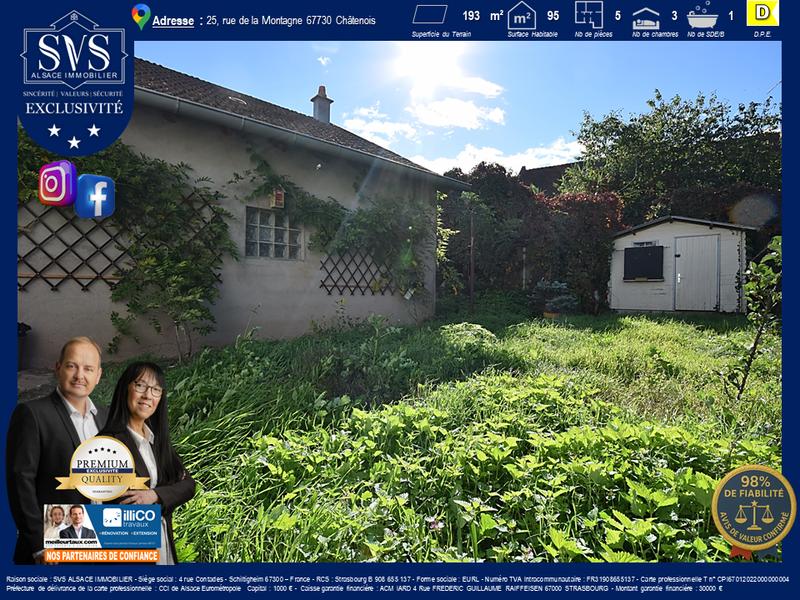 Maison - 96 m² - 5 pièces