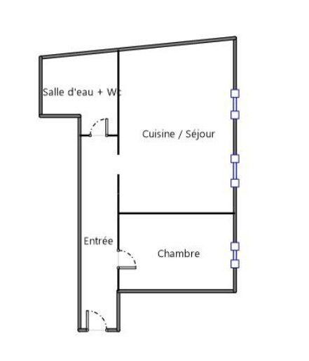 Appartement - 44 m² - 2 pièces